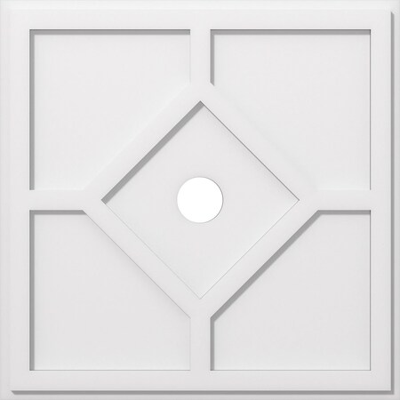 Ekena Millwork Embry Architectural Grade PVC Contemporary Ceiling Medallion, 26"OD x 3"ID x 9"C x 1"P CMP26EY-03000